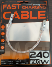 Load image into Gallery viewer, Neon Chubby Luminous Cable USB C to USB C (CC)