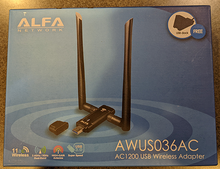 Load image into Gallery viewer, Genuine ALFA AC1200 USB Wireless Adapter for Penetration Testing