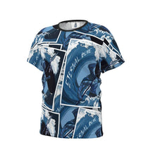 Load image into Gallery viewer, Eternal Blue Collage Scrub Style Tee
